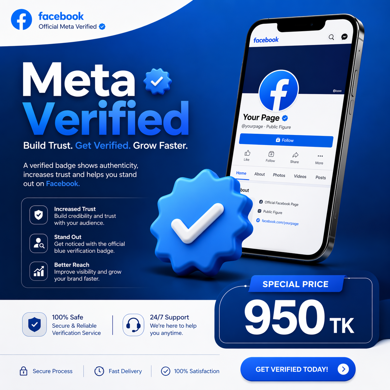 Facebook Meta verified Blue badges