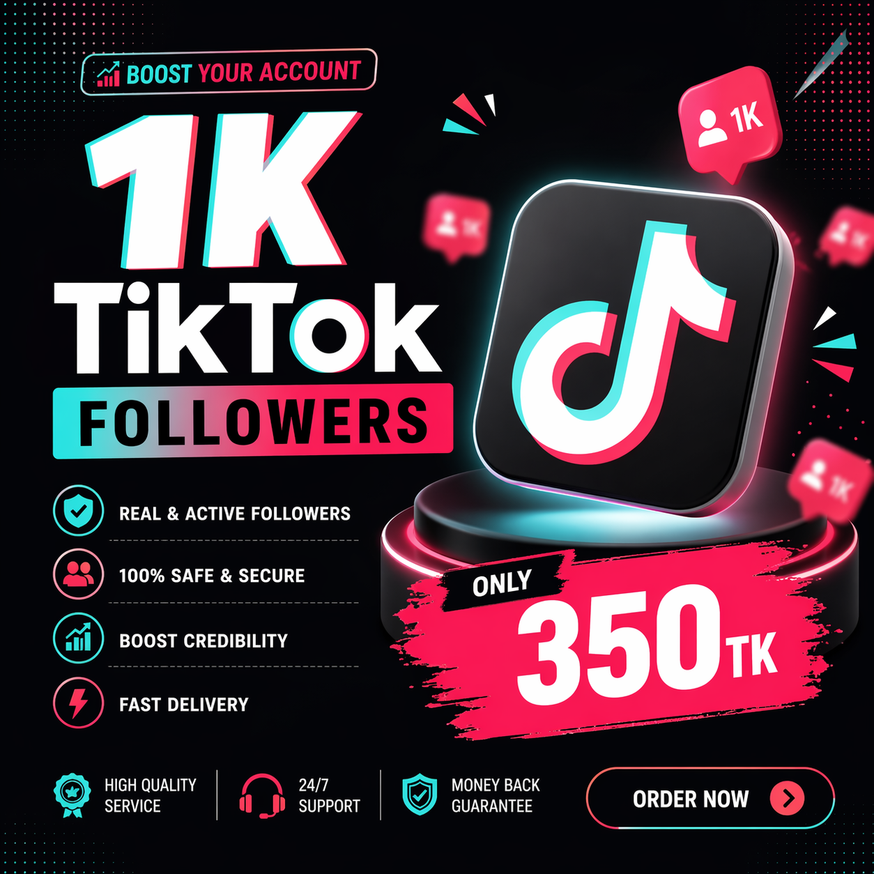 1k Tiktok follower